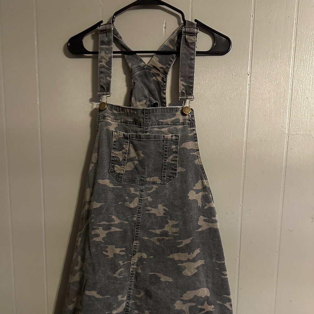 Camo overall skirt